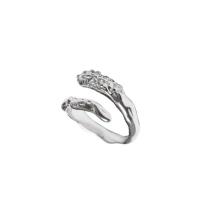 Kubieke Circonia Micro Pave Brass Ring, Messing, silver plated, mode sieraden & micro pave zirconia & voor vrouw, zilver, nikkel, lood en cadmium vrij, 16mm, Verkocht door PC