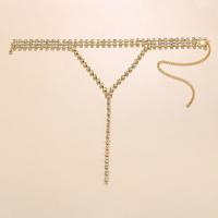 Zinklegierung Schmuck Halskette, plattiert, Modeschmuck & für Frau & mit Strass, keine, Länge:ca. 13.4-23.6 ZollInch, verkauft von PC