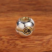 Thailand Sterling Silver Spacer Bead, with Brass, Antique finish, DIY, silver color, 8.70x9mm, Hole:Approx 2.5mm, 10PCs/Lot, Sold By Lot