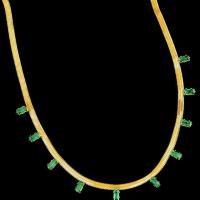 Titanstahl Halskette, goldfarben plattiert, für Frau & mit Strass, Länge:ca. 15.75 ZollInch, 5PCs/Menge, verkauft von Menge