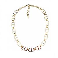 Titanstahl Halskette, mit Verlängerungskettchen von 1.96 inch, goldfarben plattiert, für Frau, keine, 5PCs/Menge, verkauft von Menge