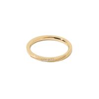 Titanium Čelik Finger Ring, zlatna boja pozlaćen, različite veličine za izbor & za žene & s Rhinestone, više boja za izbor, 5računala/Lot, Prodano By Lot