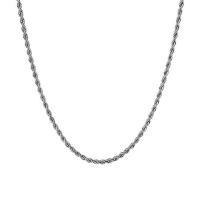 Titanium Steel Necklace, French Rope Chain & for woman, original color, Length:Approx 17.71 Inch, 5PCs/Lot, Sold By Lot