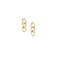 Titanium Steel  Earring, gold color plated, for woman, 12x34mm, 5Pairs/Lot, Sold By Lot
