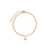 Stainless Steel Anklet, Titanium Steel, plated, for woman, more colors for choice, Length:Approx 10.23 Inch, 5PCs/Lot, Sold By Lot