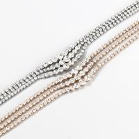 Collar de Aleación de Zinc, con 14.6cm extender cadena, chapado, tres capas & Joyería & para mujer & con diamantes de imitación, más colores para la opción, longitud:36.8 cm, Vendido por UD
