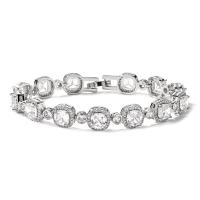 Cubic Zirconia Bracelet Brass with Cubic Zirconia Square plated for woman nickel lead & cadmium free 9mm Length Approx 18 cm Sold By PC