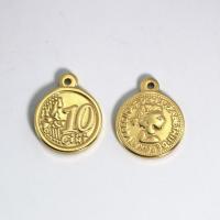 Stainless Steel Pendants, 304 Stainless Steel, polished, DIY, golden, 24.40x20mm, Sold By PC