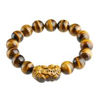Natural Tiger Eye Bracelets, Fabulous Wild Beast, handmade, Unisex & different size for choice, 14*22mm, Sold Per Approx 7.6 Inch Strand