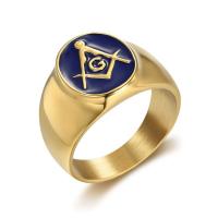 Titan Edelstahl Ringe, Titanstahl, verschiedene Größen vorhanden & für den Menschen & Epoxy Aufkleber, goldfarben, 15mm, verkauft von PC