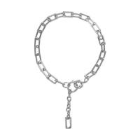 Zinklegierung Schmuck Halskette, mit Verlängerungskettchen von 5cm, silberfarben plattiert, Modeschmuck & für Frau, Silberfarbe, frei von Nickel, Blei & Kadmium, Länge:38 cm, verkauft von PC
