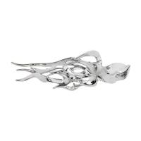 Hair Claw Clips Zinc Alloy Fire silver color plated fashion jewelry & for woman silver color nickel lead & cadmium free Sold By PC