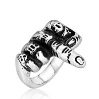 Titanium Steel Finger Ring, Hand, polished, different size for choice & for man, original color, Sold By PC