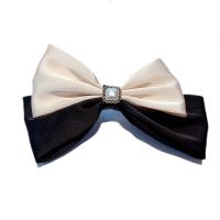 Klick Klack Spange, Stoff, mit ABS-Kunststoff-Perlen, Schleife, Modeschmuck & für Frau, keine, 170x100mm, verkauft von PC