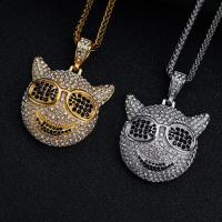 Stainless Steel Animal Pendants, 316L Stainless Steel, Vacuum Ion Plating, fashion jewelry & Unisex & micro pave cubic zirconia, more colors for choice, 40x38mm, Sold By PC