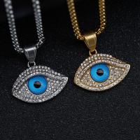 Stainless Steel Pendants 316L Stainless Steel with Resin Vacuum Ion Plating fashion jewelry & Unisex & with rhinestone Sold By PC