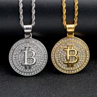 Stainless Steel Pendants 316L Stainless Steel Vacuum Ion Plating fashion jewelry & Unisex & with rhinestone 34mm Sold By PC