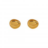 Brass Stud Earring, gold color plated, fashion jewelry & for woman, golden, nickel, lead & cadmium free, 11x12mm, Sold By Pair