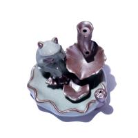 Backflow Incense Burner, Purple Clay, durable & different styles for choice, 115x88mm, Sold By PC