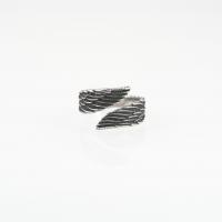 Titanium Steel Finger Ring, Angel Wing, Unisex & different size for choice, 12.40mm, US Ring Size:6-12, Sold By PC