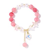 Crystal Bracelets, Flower, fashion jewelry & for woman, Length:Approx 6.7 Inch, Sold By PC