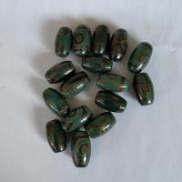 Ágata natural tibetano Dzi Beads, Ágata tibetana, DIY, dois diferentes cores, 15x22mm, vendido por PC