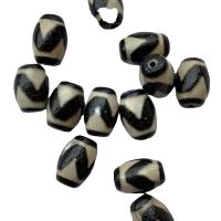 Ágata natural tibetano Dzi Beads, Ágata tibetana, DIY, dois diferentes cores, 10x14mm, vendido por PC