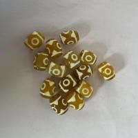 Ágata natural tibetano Dzi Beads, Ágata tibetana, DIY, dois diferentes cores, 13x16mm, vendido por PC