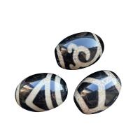 Natural Tibetan Agate Dzi Beads, DIY, two different colored, 20x28mm, Sold By PC