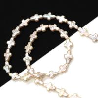Cultured Baroque Freshwater Pearl Beads, Cross, DIY, white, 9x14mm, Sold Per Approx 38 cm Strand