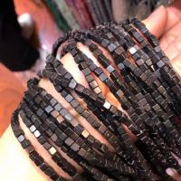 Gemstone Jewelry Beads Shungite Square polished DIY black Sold Per Approx 38-40 cm Strand