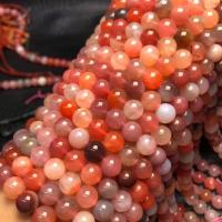 Achat Perlen, Yanyuan Agate, rund, poliert, DIY & verschiedene Größen vorhanden, gemischte Farben, verkauft per ca. 38-40 cm Strang
