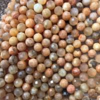 Perles bijoux en pierres gemmes, pierre du soleil, Rond, poli, DIY & facettes, couleurs mélangées, 8-8.5mm, Vendu par Environ 38-40 cm brin