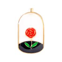 Enamel Brooch Zinc Alloy Rose gold color plated for woman nickel lead & cadmium free Sold By PC