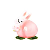 Enamel Brooch Zinc Alloy Rabbit gold color plated for woman & with rhinestone nickel lead & cadmium free Sold By PC