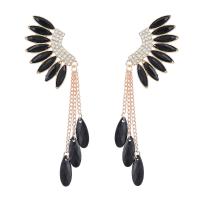 Rhinestone Earring Zinc Alloy with Acrylic gold color plated Bohemian style & for woman & with rhinestone nickel lead & cadmium free Sold By Pair