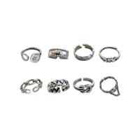 Messing ringen, plated, verstelbaar & voor vrouw, meer kleuren voor de keuze, Maat:6-8, Verkocht door PC