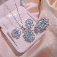Crystal Jewelry Sets, Cupronickel, with Crystal, Geometrical Pattern, platinum plated, fashion jewelry & for woman & with rhinestone, more colors for choice, Sold By PC