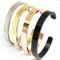 304 Stainless Steel Cuff Bangle Vacuum Plating & for man Sold By PC