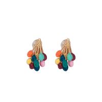 Brass Stud Earring, Balloon, fashion jewelry & for woman & enamel, nickel, lead & cadmium free, 20x13mm, Sold By Pair