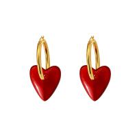 Messing Tropfen Ohrringe, plattiert, Modeschmuck & für Frau, keine, frei von Nickel, Blei & Kadmium, 63x31mm, verkauft von Paar