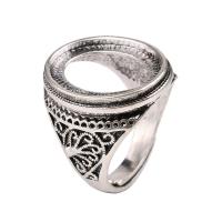 Zinc Alloy Bezel Ring Base antique silver color plated fashion jewelry & Unisex nickel lead & cadmium free Sold By PC
