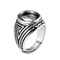 Tibetan Style Bezel Ring Base, antique silver color plated, Adjustable & fashion jewelry & Unisex, nickel, lead & cadmium free, 12x10mm, Sold By PC