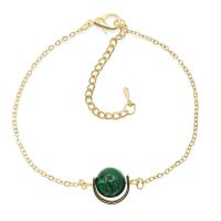 Cink Alloy narukvice, s Dragi kamen, s 6.5cm Produžetak lanac, pozlaćen, modni nakit & za žene, više boja za izbor, Dužina 20 cm, Prodano By PC
