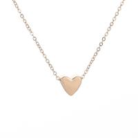 Zinc Alloy Jewelry Necklace with 5cm extender chain Heart gold color plated fashion jewelry & for woman golden 9mm Length 48 cm Sold By PC