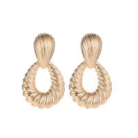 Boucles d'oreilles en alliage de zinc, Placage, bijoux de mode & pour femme, plus de couleurs à choisir, 67x38mm, Vendu par paire