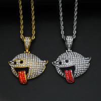 Stainless Steel Pendants 316L Stainless Steel Vacuum Ion Plating Unisex & micro pave cubic zirconia & with rhinestone Sold By PC