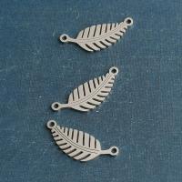 Stainless Steel Connector Titanium Steel Leaf polished DIY Sold By PC