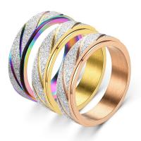 Titantium Steel fingerring, Titanium Stål, forgyldt, mode smykker & Unisex & forskellig størrelse for valg, flere farver til valg, Solgt af PC