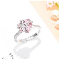Anilo de dedo, metal, Patrón Geométrico, chapado, ajustable & para mujer & con diamantes de imitación, más colores para la opción, tamaño:6-8, Vendido por UD